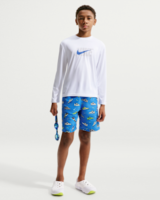 Nike Swim Hydroguard Big Kids' (Boys') Dri-FIT UV Long Sleeve Top